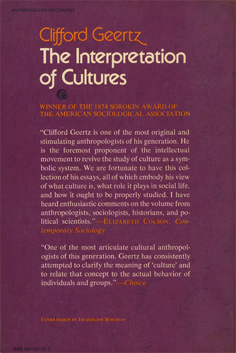 The Interpretation Of Cultures　Selected Essays［image2］